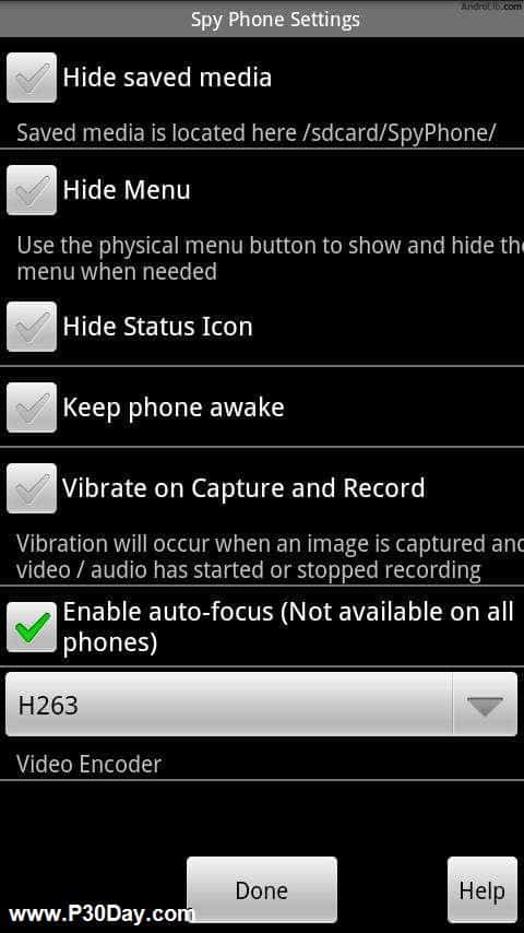 نرم افزار ضبط مخفی با دوربین آندروید Spy Phone v1.0.28