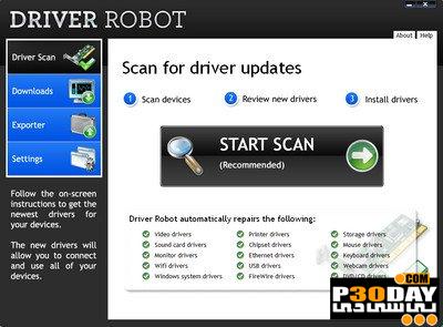 برنامه دریافت آخرین نسخه درایورهای سخت افزاری سیستم Driver Robot 2.5.4.1
