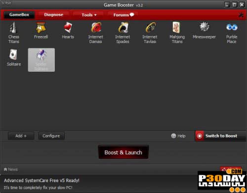 نرم افزار افزایش سرعت اجرای بازی ها IOBit Game Booster v3.3 Portable