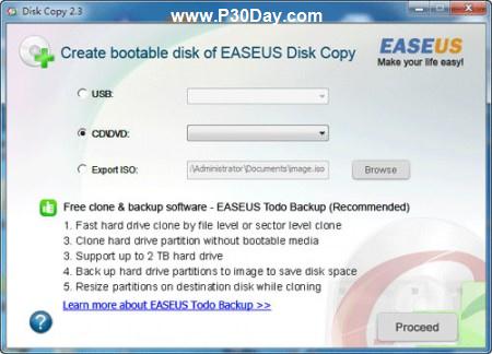 نرم افزار کپی کردن دقیق اطلاعات بین درایو هارد EASEUS Disk Copy 2.3.1