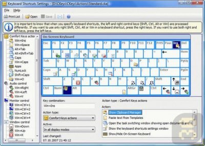 دانلود Comfort Keys Pro 9.6.2.0 - ایجاد کلید میانبر برای هر دستور