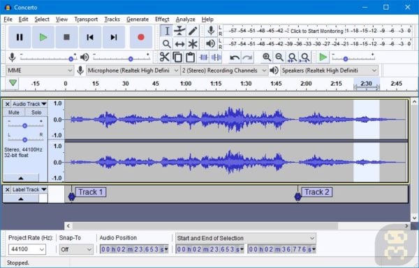 دانلود Audacity v4.0.1 - برنامه جداکردن و چسباندن MP3