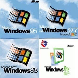 دانلود مجموعه ویندوز های قدیمی Windows 95,98,ME