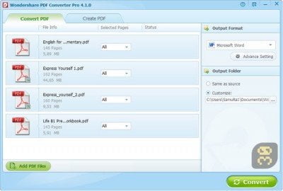 نرم افزار Wondershare PDF Converter Pro 5.1.0.126 - مبدل پی دی اف
