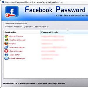 Facebook Password Decryptor 15.0 – ریکاوری رمز فیسبوک