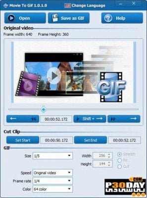 دانلود Movie To GIF 4.0.2 - تبدیل فیلم به عکس متحرک