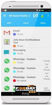 MI Band Notify PRO v2.8.7 - تغییر چراغ هشدار نرم‌افزارها اندروید