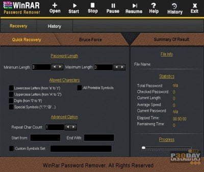 Winrar Password Remover & Unlocker 1.4 Final - یافتن پسورد فشرده