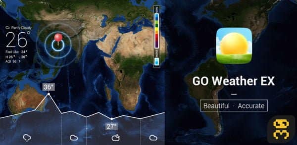 دانلود GO Weather Premium v6.163 - هواشناسی در اندروید