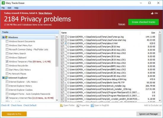 دانلود Glary Tracks Eraser v6.0.1.47 - حذف رد پا در ویندوز