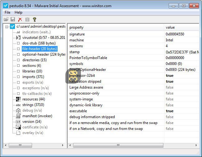دانلود PeStudio v9.13 - تجزیه و تحلیل بدافزار ها