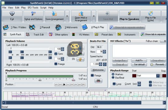 دانلود SynthFont2 v2.9.2 - رندر فایل های MIDI