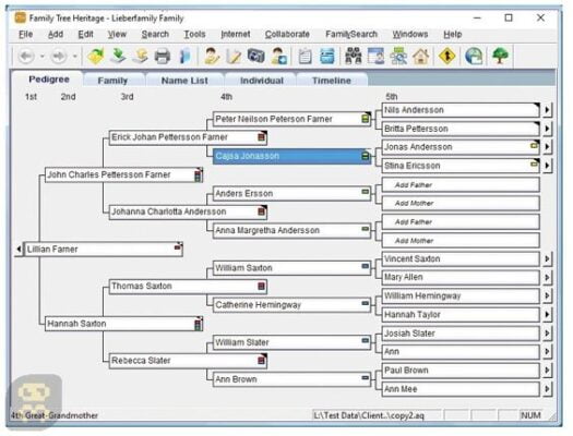 دانلود فرم خام شجره نامه Family Tree Heritage v16.0.17
